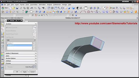 creating tube in nx at junction box|nx training video.